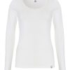 Dames Ten Cate Shirt Met Lange Mouwen | Ten Cate Dames Thermo Lace Longsleeve Snow White 015