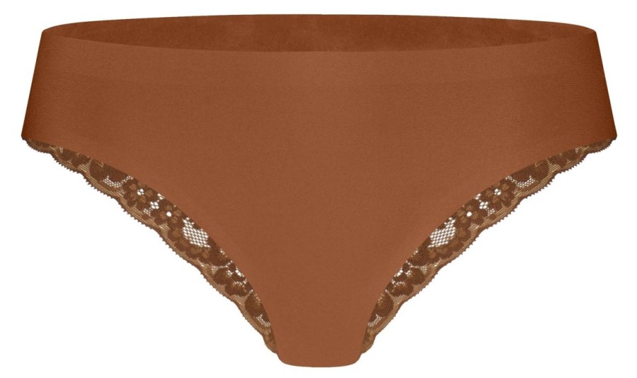 Dames Ten Cate Rio Slip | Ten Cate Dames Secrets Brazilian Lace Pecan 1553