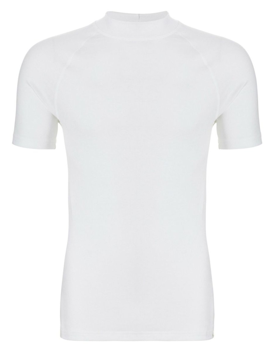 Heren Ten Cate Shirt Met Korte Mouwen | Ten Cate Heren Thermo T-Shirt Snow White 015