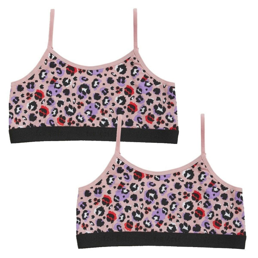 Meisjes Ten Cate Tiener Top | Ten Cate Meisjes Cotton Stretch 2-Pack Top Leopard Pink Lprdpink