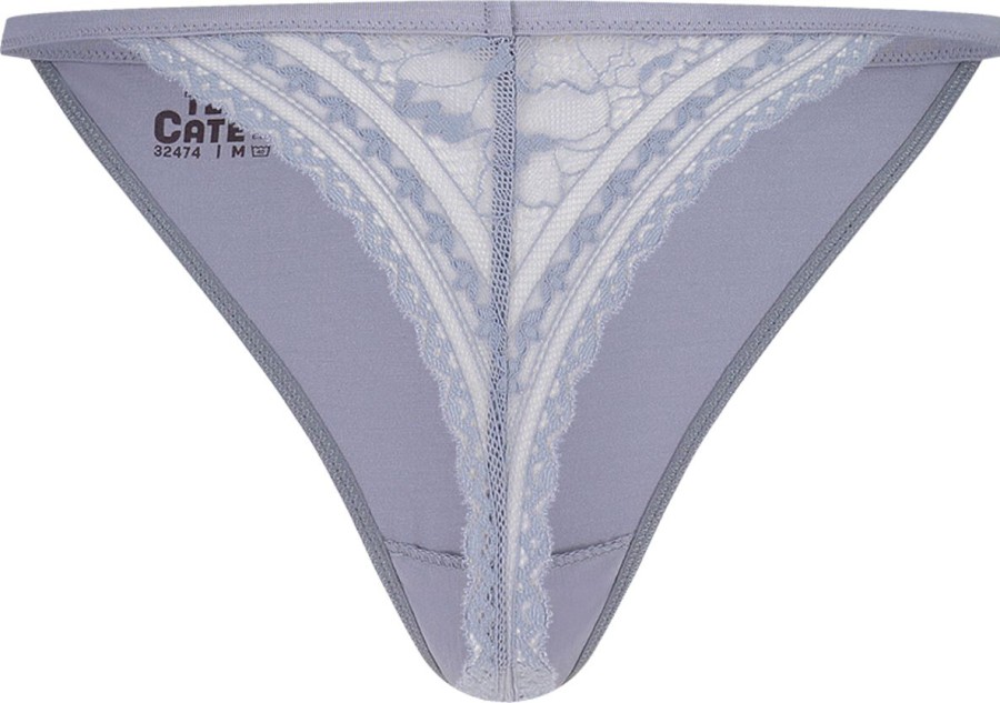 Dames Ten Cate Strings | Ten Cate Dames Secrets Special String Lace Dove Blue 1593