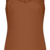 Dames Ten Cate Hemd Met Smalle Bandjes | Ten Cate Dames Secrets Spaghetti Top Lace Pecan 1553