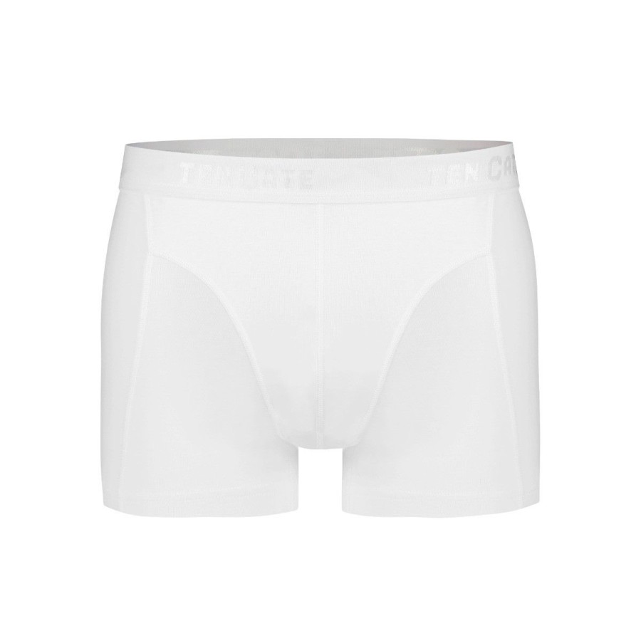 Heren Ten Cate Boxershorts | Ten Cate Heren Basics 2-Pack Shorty Wit 001