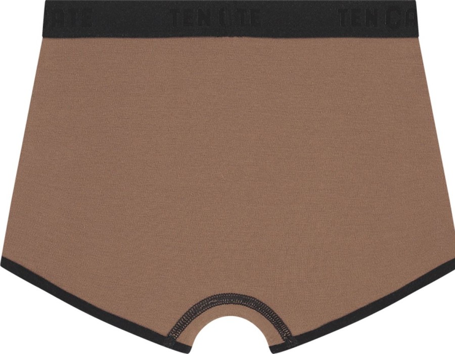 Meisjes Ten Cate Boxer | Ten Cate Meisjes 2-Pack Basic Short Seventies Hazelnut 3227