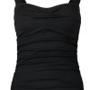 Dames Ten Cate Ten Cate Beach | Ten Cate Beach Dames Twisted Tankini Top Black Rib 1612