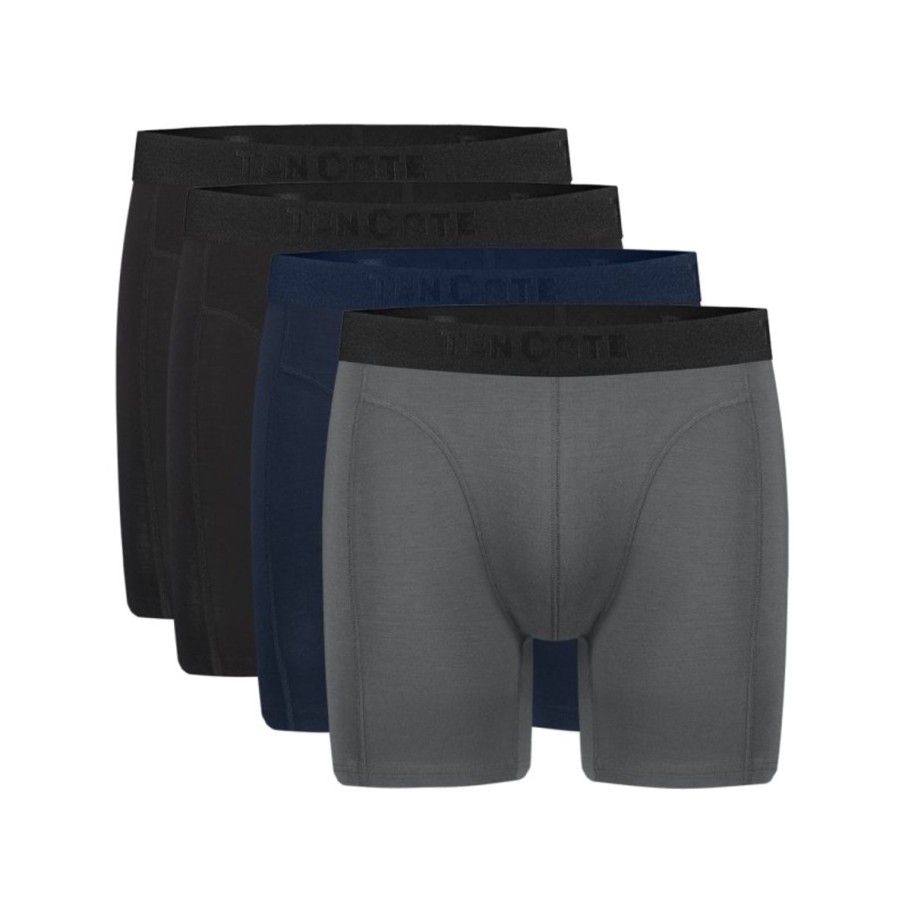 Heren Ten Cate Short Met Lange Pijpjes | Ten Cate Heren Basics Men Long Shorts 4 Pack Mix 2371