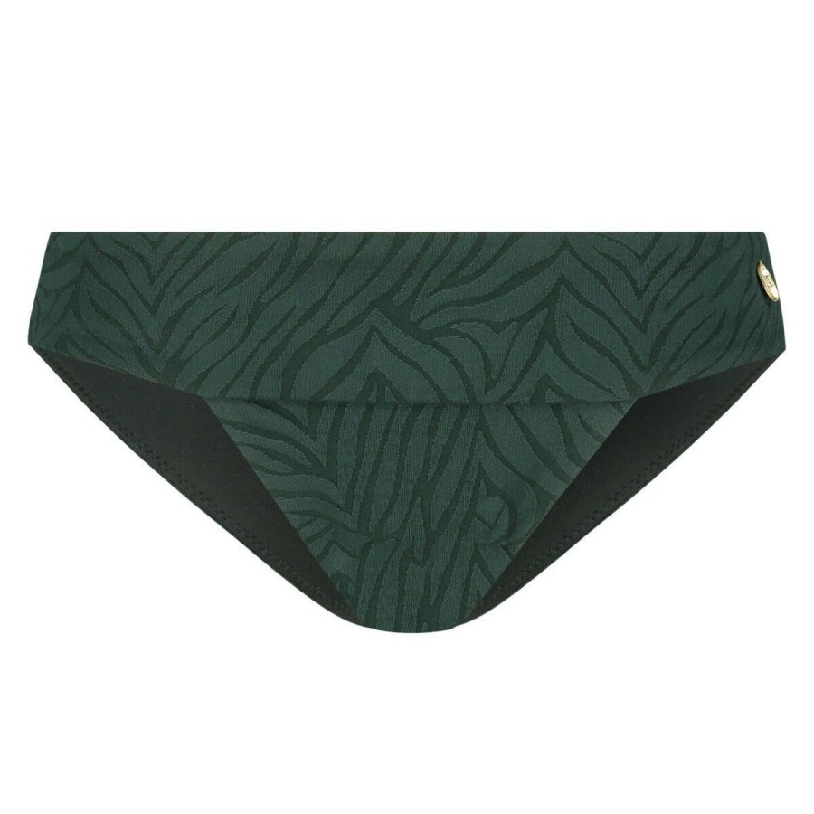 Dames Ten Cate Bikinislips | Tc Wow Dames Bikinislip Jacquard Zebra Green 1468