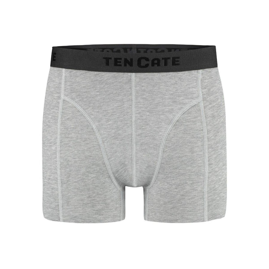 Heren Ten Cate Boxershorts | Ten Cate Heren Basics 2-Pack Boxershort Grijs 955