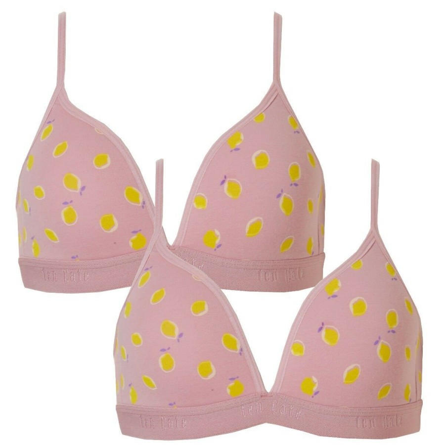 Meisjes Ten Cate Tiener Bh | Ten Cate Meisjes Cotton Stretch 2-Pack Bh Lemon Lemon