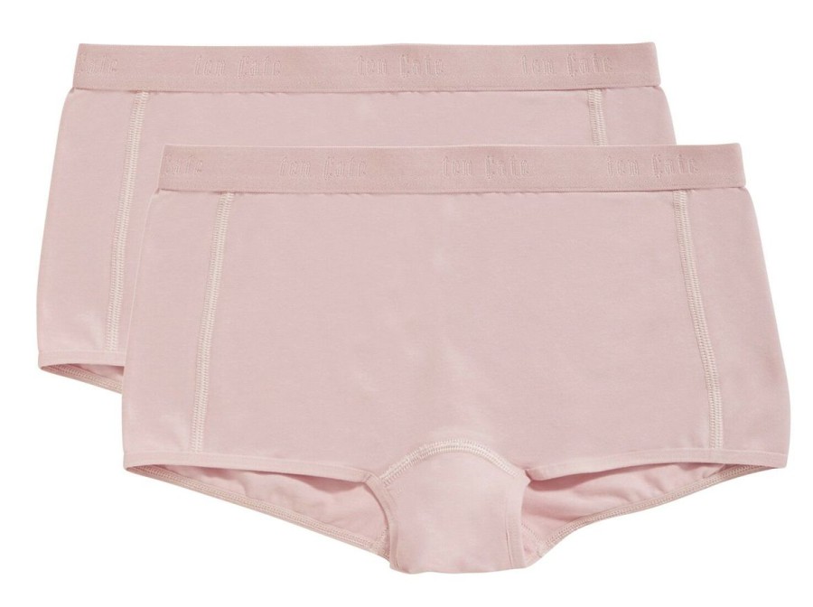 Meisjes Ten Cate Boxer | Ten Cate Meisjes Organic Cotton Stretch 2-Pack Short Ash Pink 1393