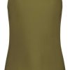 Dames Ten Cate Maxi Slip | Ten Cate Dames Secrets Spaghetti Top Olive Green 1605