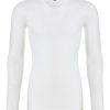 Heren Ten Cate Shirt Met Lange Mouwen | Ten Cate Heren Thermo V-Neck Longsleeve Snow White 015