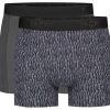 Heren Ten Cate Boxershorts | Ten Cate Heren 2-Pack Basic Short Cool Lines Grey 3215