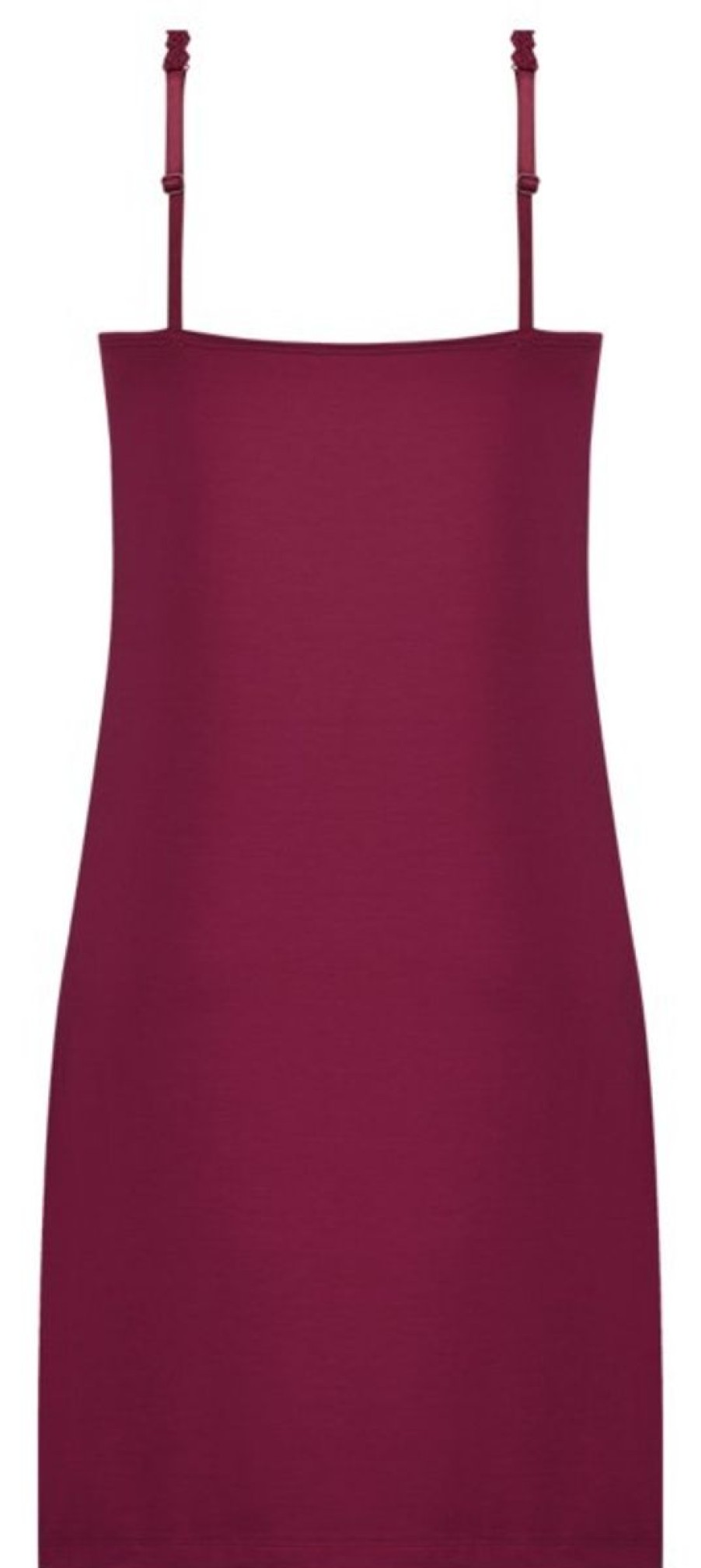 Dames Ten Cate Onderjurken | Ten Cate Dames Secrets Modal Jurk V-Neck Lace Beet Red 5006