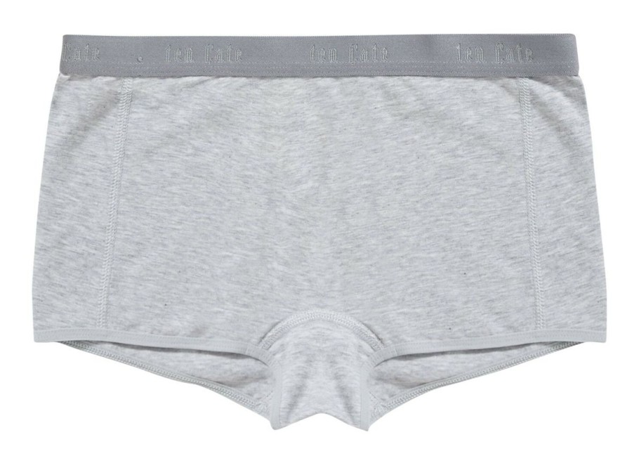 Meisjes Ten Cate Boxer | Ten Cate Meisjes Organic Cotton Stretch 2-Pack Short Light Grey Melee 955