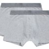 Jongens Ten Cate Boxer | Ten Cate Jongens Organic Cotton Stretch 2-Pack Shorts Light Grey Melee 955