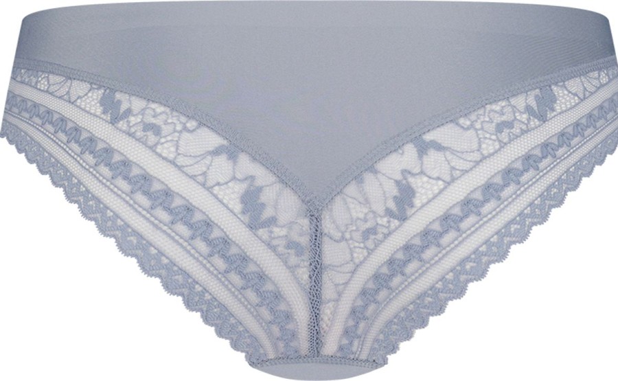 Dames Ten Cate Rio Slip | Ten Cate Dames Secrets Brazilian Lace Dove Blue 1593