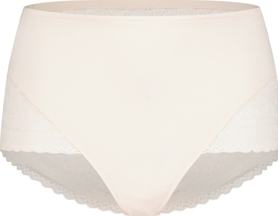 Dames Ten Cate Midi Slip | Ten Cate Dames Sercets Special High Waist Lace Soft Pink 1604