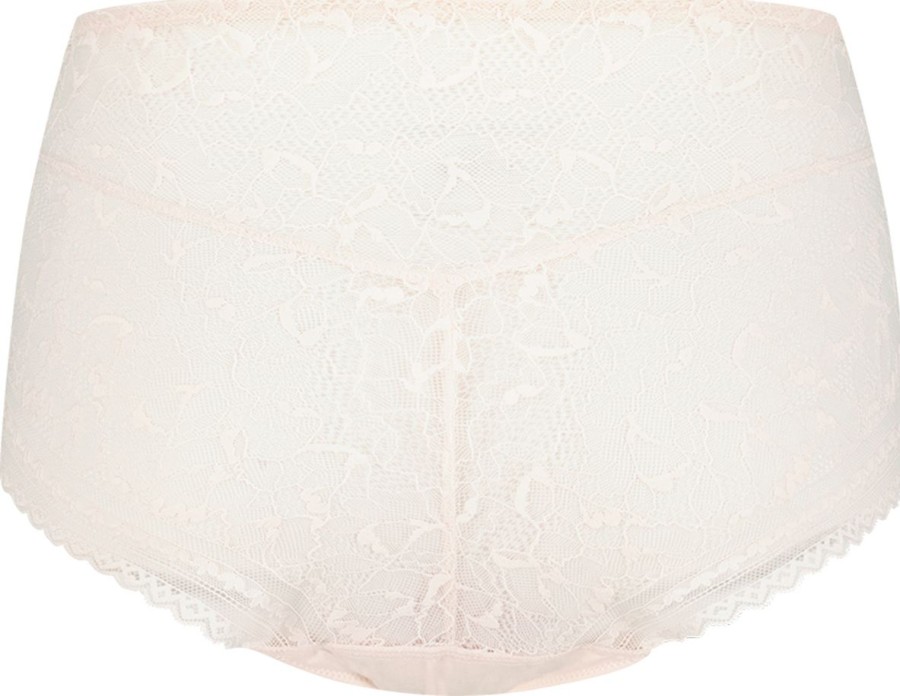 Dames Ten Cate Midi Slip | Ten Cate Dames Sercets Special High Waist Lace Soft Pink 1604