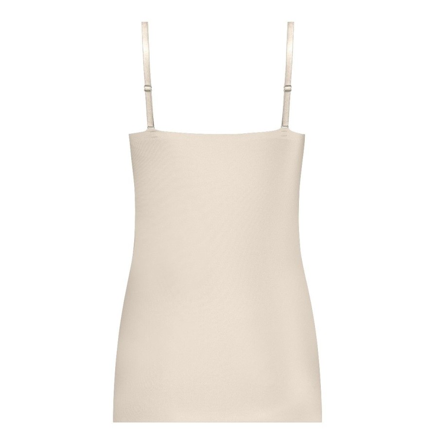 Dames Ten Cate Hemd Met Smalle Bandjes | Ten Cate Dames Secrets Spaghetti Top Almond 1552