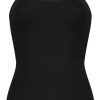 Dames Ten Cate Hemd Met Smalle Bandjes | Ten Cate Dames Basics Spaghetti Top Zwart 090