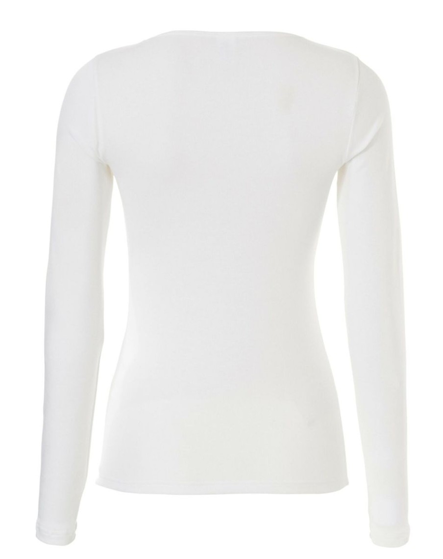 Dames Ten Cate Shirts | Ten Cate Dames Thermo Longsleeve Snow White 015