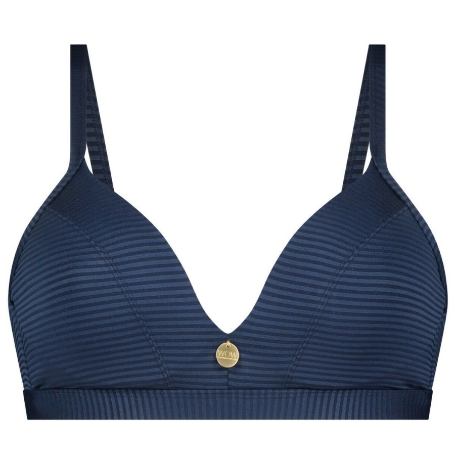 Dames Ten Cate Bikinitops | Tc Wow Dames Bikinitop Navy Jacquard 1473