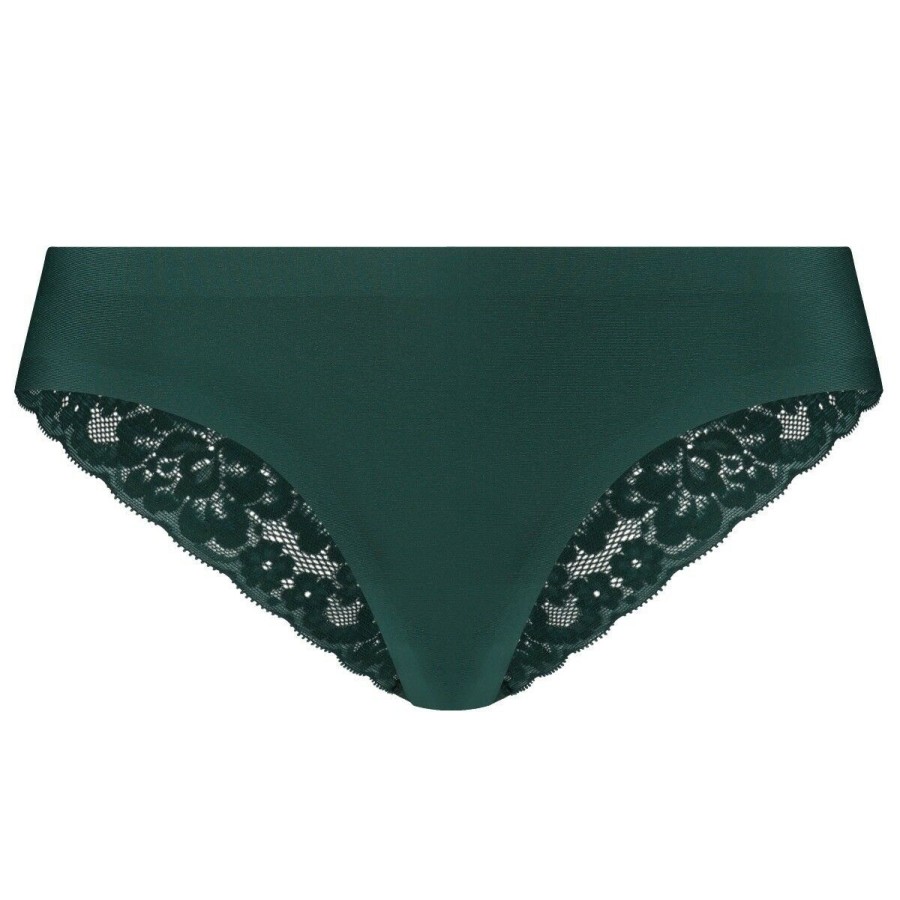 Dames Ten Cate Strings | Ten Cate Dames Secrets Seasonal Lace Brazilian Donkergroen 3194