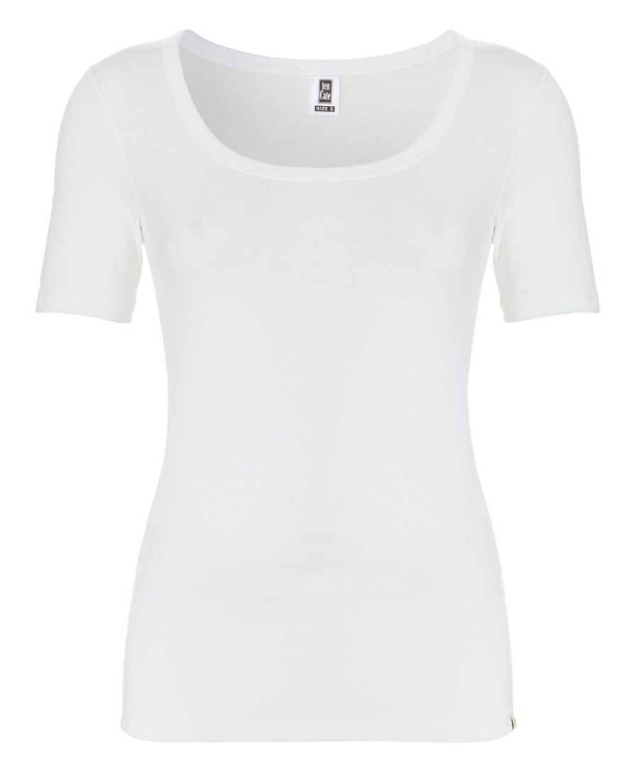 Dames Ten Cate Shirt Met Korte Mouwen | Ten Cate Dames Thermo T-Shirt Snow White 015