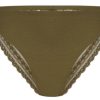 Dames Ten Cate Rio Slip | Ten Cate Dames Secrets Modal Slip Lace Olive Green 1605