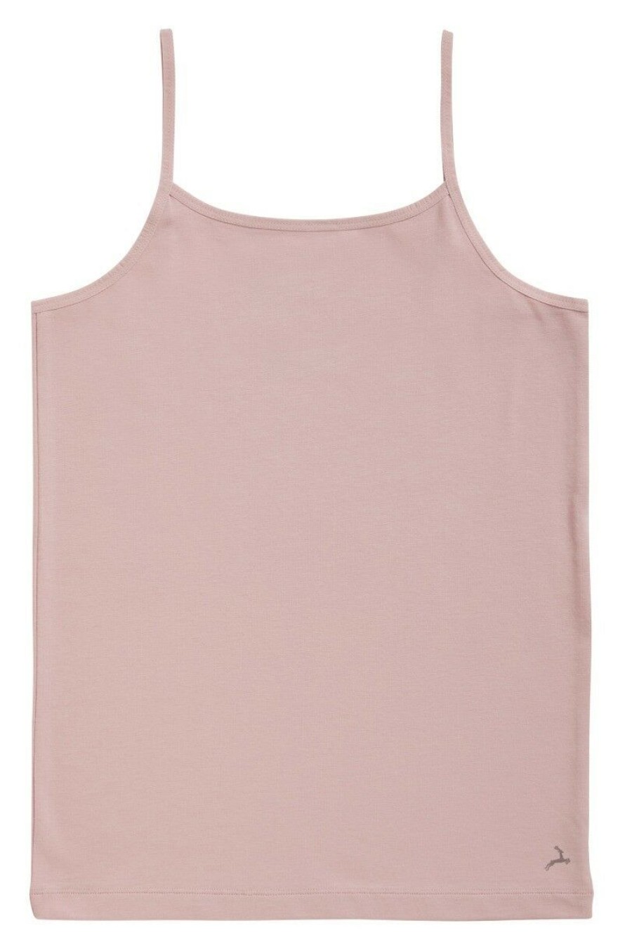 Meisjes Ten Cate Hemd Met Smalle Bandjes | Ten Cate Meisjes Organic Cotton Stretch Spaghetti Top Ash Pink 1393