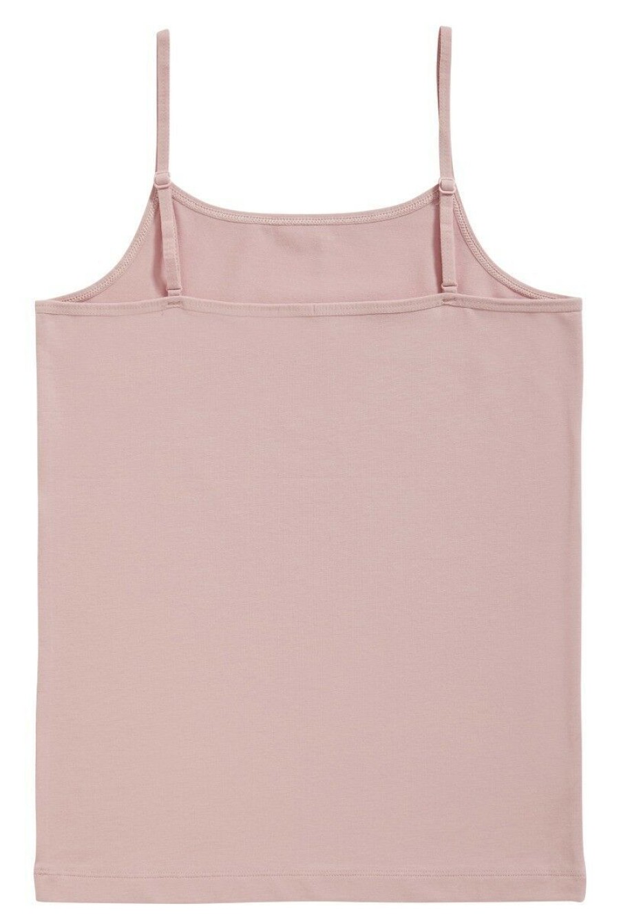 Meisjes Ten Cate Hemd Met Smalle Bandjes | Ten Cate Meisjes Organic Cotton Stretch Spaghetti Top Ash Pink 1393