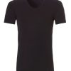 Heren Ten Cate Shirt Met Korte Mouwen | Ten Cate Heren Bamboo V-Neck Zwart 090