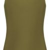 Dames Ten Cate Maxi Slip | Ten Cate Dames Secrets 2-Way Hemd Olive Green 1605