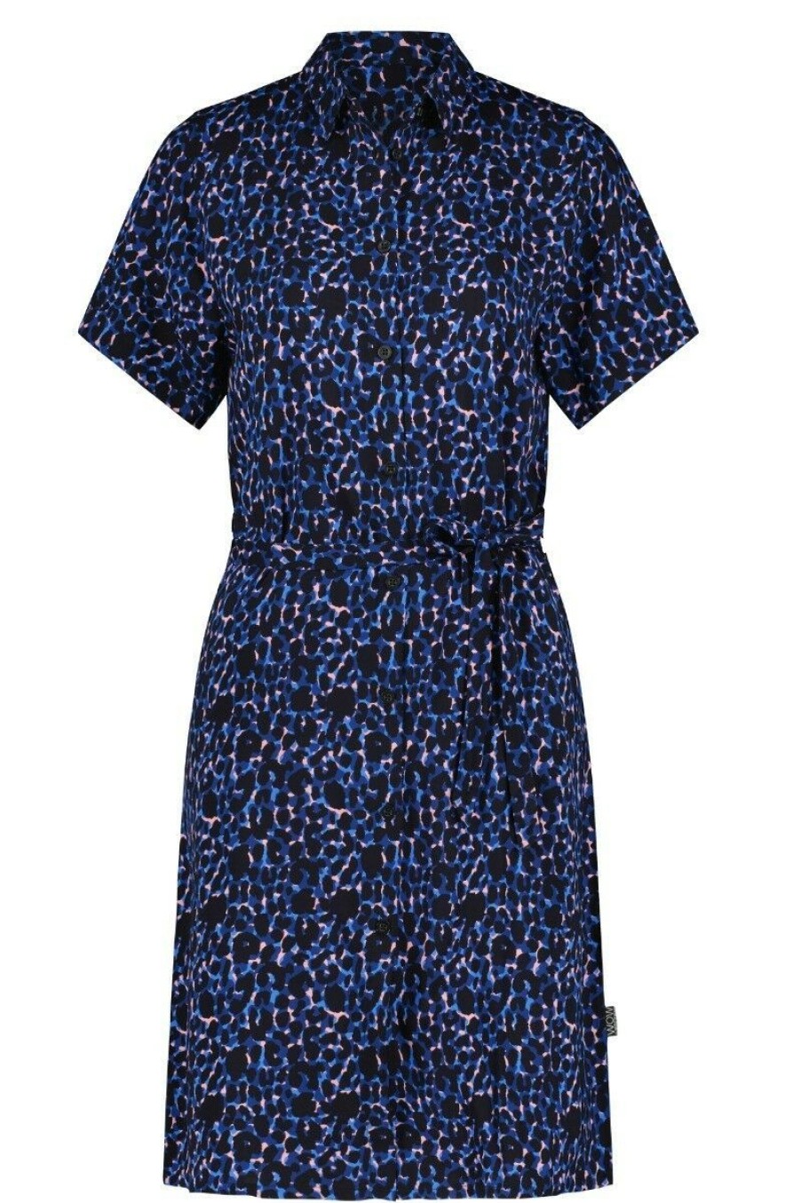 Dames Ten Cate Strandkleding | Tc Wow Dames Shirt Dress Navy Leopard 1472