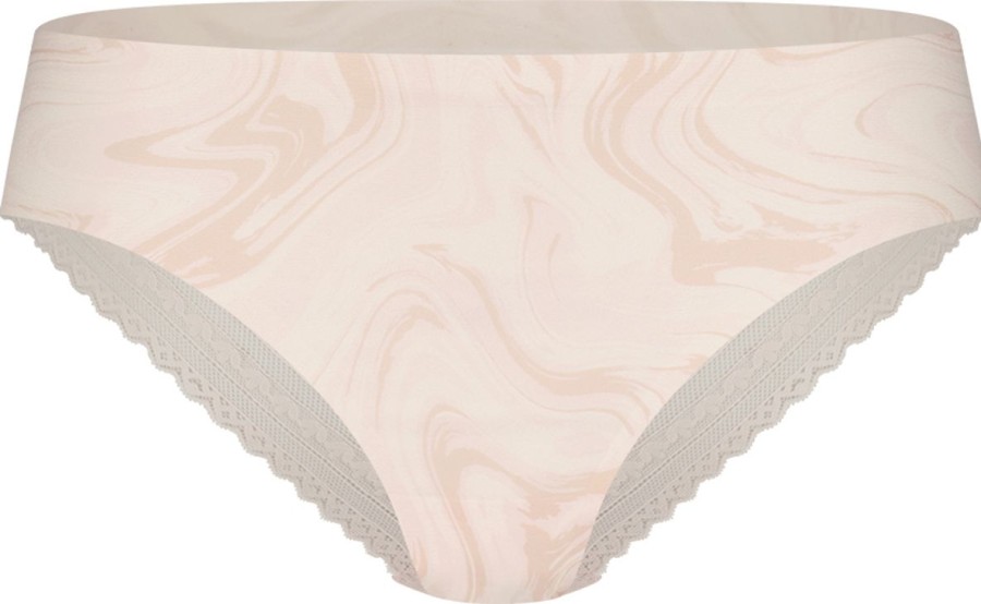 Dames Ten Cate Rio Slip | Ten Cate Dames Secrets Brazlilian Lace Swirle Soft Pink 1596