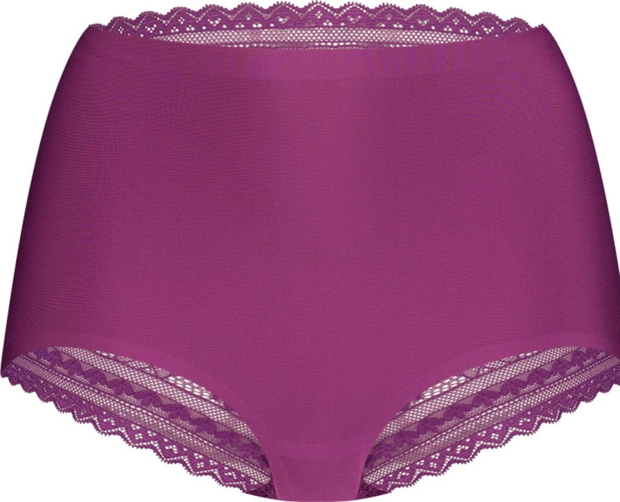 Dames Ten Cate Maxi Slip | Ten Cate Dames Secrets High Waist Brief Lace Purple 1595