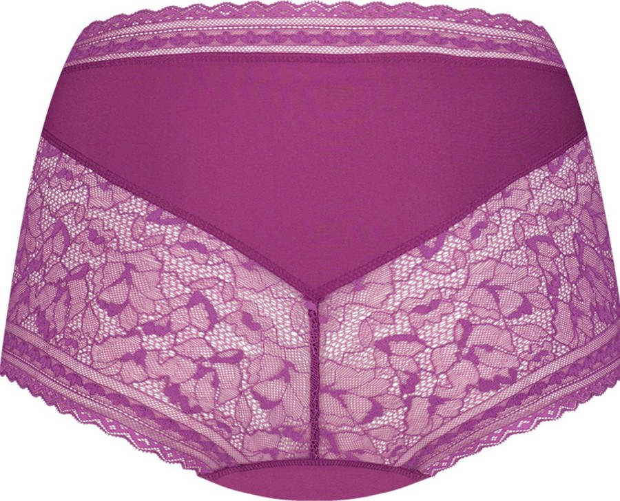 Dames Ten Cate Maxi Slip | Ten Cate Dames Secrets High Waist Brief Lace Purple 1595