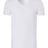 Heren Ten Cate Shirt Met Korte Mouwen | Ten Cate Heren Bamboo V-Neck Wit 001