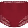 Dames Ten Cate Maxi Slip | Ten Cate Dames Secrets High Waist Lace Beet Red 5006