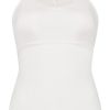 Dames Ten Cate Hemd Met Smalle Bandjes | Ten Cate Dames Basics Shape Lace Spaghetti Top Wit 001