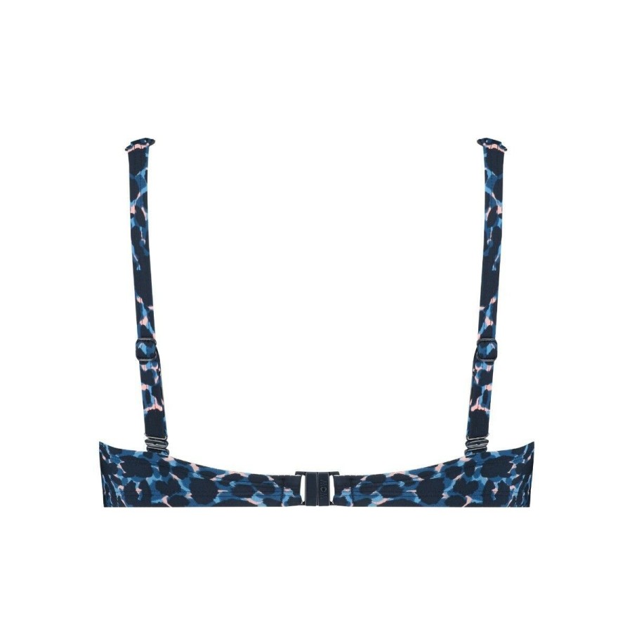 Dames Ten Cate Bikinitops | Tc Wow Dames Bikinitop Navy Leopard 1472