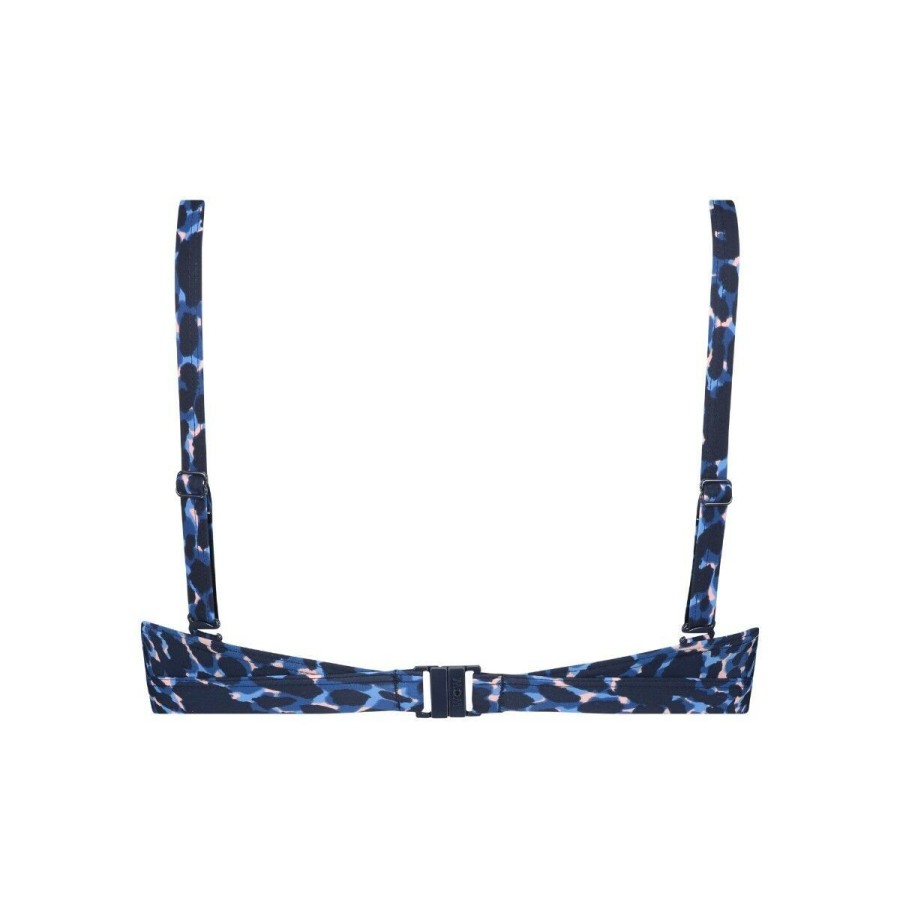 Dames Ten Cate Bikinitops | Tc Wow Dames Bikinitop Navy Leopard 1472