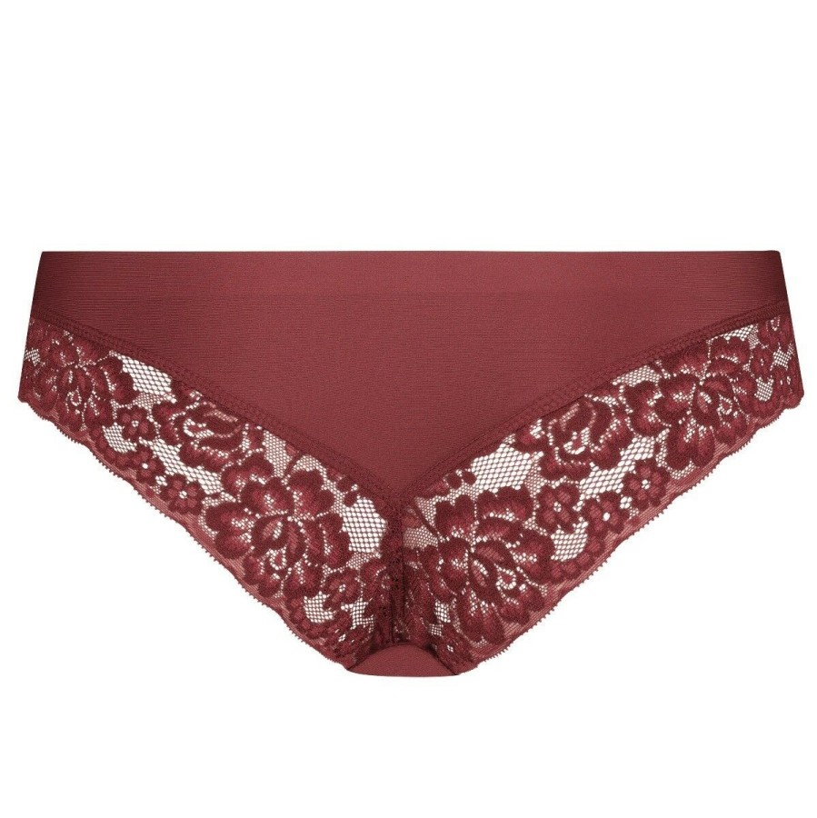 Dames Ten Cate Rio Slip | Ten Cate Dames Secrets Seasonal Lace Brazilian Bordeaux 3196