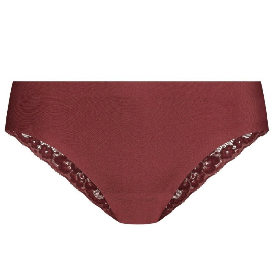 Dames Ten Cate Rio Slip | Ten Cate Dames Secrets Seasonal Lace Brazilian Bordeaux 3196