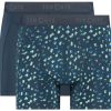 Heren Ten Cate Boxershorts | Ten Cate Heren 2-Pack Microfiber Boxershort Donkerblauw 1497