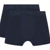 Jongens Ten Cate Boxer | Ten Cate Jongens Organic Cotton Stretch 2-Pack Shorts Donkerblauw 159