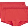 Meisjes Ten Cate Boxer | Ten Cate Meisjes Organic Cotton Stretch 2-Pack Short Rood 3035