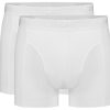 Heren Ten Cate Boxershorts | Ten Cate Heren Basics 2-Pack Boxershort Wit 001