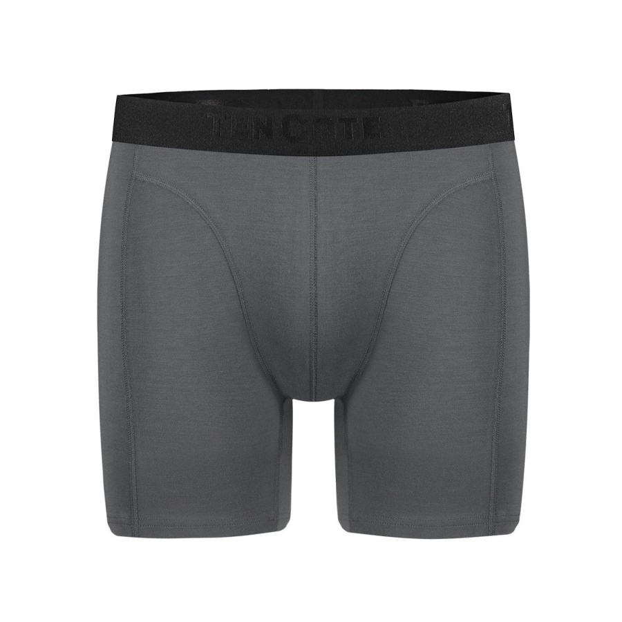 Heren Ten Cate Short Met Lange Pijpjes | Ten Cate Heren Basics Men Long Shorts 2 Pack Grey 1476